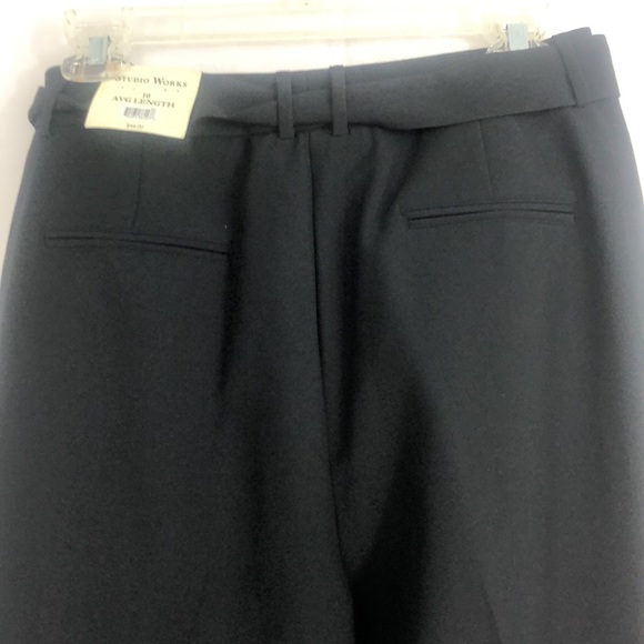 Studio Works Black Dress Belted Sz 10 Pant NWT - Picture 4 of 9